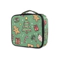 thumbnail image 1 of FORMRS Travel Makeup Bag Large Capacity Train Case Cosmetic Organizer with Adjustable Dividers, Christmas Cookies, 1 of 8