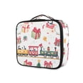 thumbnail image 1 of FORMRS Travel Makeup Bag Large Capacity Train Case Cosmetic Organizer with Adjustable Dividers, Christmas Penguin, 1 of 8
