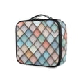 thumbnail image 1 of FORMRS Travel Makeup Bag Large Capacity Train Case Cosmetic Organizer with Adjustable Dividers, Colorful Art Pattern, 1 of 8