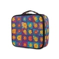 thumbnail image 1 of FORMRS Travel Makeup Bag Large Capacity Train Case Cosmetic Organizer with Adjustable Dividers, Colorful Checkered Daisy, 1 of 8