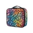 thumbnail image 1 of FORMRS Travel Makeup Bag Large Capacity Train Case Cosmetic Organizer with Adjustable Dividers, Colorful Dragon Scales Pattern, 1 of 8