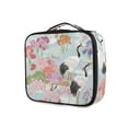 thumbnail image 1 of FORMRS Travel Makeup Bag Large Capacity Train Case Cosmetic Organizer with Adjustable Dividers, Colorful Flowers Blossoms, 1 of 8