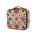 thumbnail image 1 of FORMRS Travel Makeup Bag Large Capacity Train Case Cosmetic Organizer with Adjustable Dividers, Colorful Flowers, 1 of 8