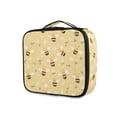 thumbnail image 1 of FORMRS Travel Makeup Bag Large Capacity Train Case Cosmetic Organizer with Adjustable Dividers, Cute Bee Pattern, 1 of 8