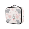 thumbnail image 1 of FORMRS Travel Makeup Bag Large Capacity Train Case Cosmetic Organizer with Adjustable Dividers, Cute Elephant, 1 of 8