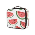thumbnail image 1 of FORMRS Travel Makeup Bag Large Capacity Train Case Cosmetic Organizer with Adjustable Dividers, Cute Watermelon, 1 of 8