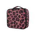 thumbnail image 1 of FORMRS Travel Makeup Bag Large Capacity Train Case Cosmetic Organizer with Adjustable Dividers, Deep Red Leopard Pattern, 1 of 8