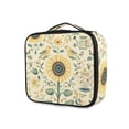 thumbnail image 1 of FORMRS Travel Makeup Bag Large Capacity Train Case Cosmetic Organizer with Adjustable Dividers, Floral Birds Pattern, 1 of 8