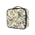 thumbnail image 1 of FORMRS Travel Makeup Bag Large Capacity Train Case Cosmetic Organizer with Adjustable Dividers, Green Birds, 1 of 8