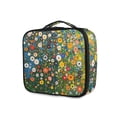 thumbnail image 1 of FORMRS Travel Makeup Bag Large Capacity Train Case Cosmetic Organizer with Adjustable Dividers, Green Floral Garden, 1 of 8
