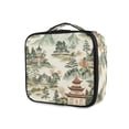 thumbnail image 1 of FORMRS Travel Makeup Bag Large Capacity Train Case Cosmetic Organizer with Adjustable Dividers, Green Mountain Pattern, 1 of 8
