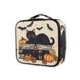 thumbnail image 1 of FORMRS Travel Makeup Bag Large Capacity Train Case Cosmetic Organizer with Adjustable Dividers, Halloween Cat, 1 of 8