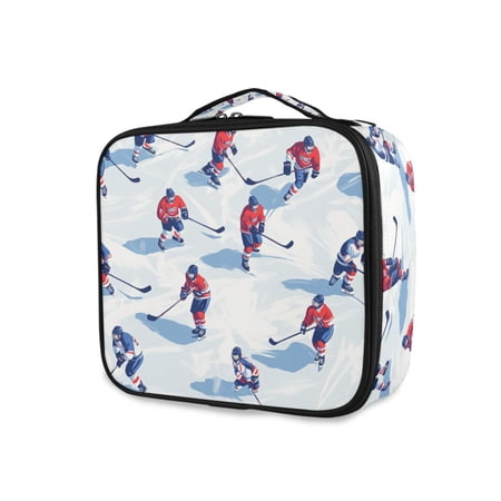 FORMRS Travel Makeup Bag Large Capacity Train Case Cosmetic Organizer with Adjustable Dividers, Ice Rink