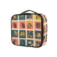 thumbnail image 1 of FORMRS Travel Makeup Bag Large Capacity Train Case Cosmetic Organizer with Adjustable Dividers, Jungle Stamp, 1 of 8