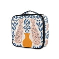 thumbnail image 1 of FORMRS Travel Makeup Bag Large Capacity Train Case Cosmetic Organizer with Adjustable Dividers, Leopards Leaves, 1 of 8