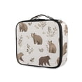 thumbnail image 1 of FORMRS Travel Makeup Bag Large Capacity Train Case Cosmetic Organizer with Adjustable Dividers, Light Gray Bears, 1 of 8