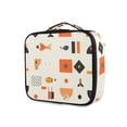 thumbnail image 1 of FORMRS Travel Makeup Bag Large Capacity Train Case Cosmetic Organizer with Adjustable Dividers, Minimalist Geometric Pattern, 1 of 8