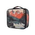 thumbnail image 1 of FORMRS Travel Makeup Bag Large Capacity Train Case Cosmetic Organizer with Adjustable Dividers, Mountains at Dawn, 1 of 8