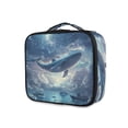 thumbnail image 1 of FORMRS Travel Makeup Bag Large Capacity Train Case Cosmetic Organizer with Adjustable Dividers, Night Floating Whale, 1 of 8
