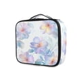 thumbnail image 1 of FORMRS Travel Makeup Bag Large Capacity Train Case Cosmetic Organizer with Adjustable Dividers, Pastel Flower Pattern, 1 of 8