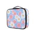 thumbnail image 1 of FORMRS Travel Makeup Bag Large Capacity Train Case Cosmetic Organizer with Adjustable Dividers, Pink Daisy, 1 of 8