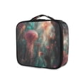 thumbnail image 1 of FORMRS Travel Makeup Bag Large Capacity Train Case Cosmetic Organizer with Adjustable Dividers, Psychedelic Forest, 1 of 8