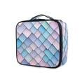 thumbnail image 1 of FORMRS Travel Makeup Bag Large Capacity Train Case Cosmetic Organizer with Adjustable Dividers, Purple Art Pattern, 1 of 8