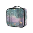thumbnail image 1 of FORMRS Travel Makeup Bag Large Capacity Train Case Cosmetic Organizer with Adjustable Dividers, Purple Forest Scene, 1 of 8