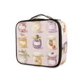 thumbnail image 1 of FORMRS Travel Makeup Bag Large Capacity Train Case Cosmetic Organizer with Adjustable Dividers, Purple Jam Jars, 1 of 8