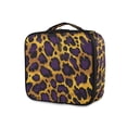 thumbnail image 1 of FORMRS Travel Makeup Bag Large Capacity Train Case Cosmetic Organizer with Adjustable Dividers, Purple Leopard Pattern, 1 of 8