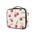 thumbnail image 1 of FORMRS Travel Makeup Bag Large Capacity Train Case Cosmetic Organizer with Adjustable Dividers, Red Cherry, 1 of 8
