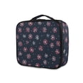 thumbnail image 1 of FORMRS Travel Makeup Bag Large Capacity Train Case Cosmetic Organizer with Adjustable Dividers, Red Fireworks Pattern, 1 of 8