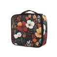 thumbnail image 1 of FORMRS Travel Makeup Bag Large Capacity Train Case Cosmetic Organizer with Adjustable Dividers, Red Flowers Pattern, 1 of 8