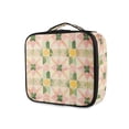 thumbnail image 1 of FORMRS Travel Makeup Bag Large Capacity Train Case Cosmetic Organizer with Adjustable Dividers, Retro Pink Stars, 1 of 8