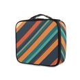 thumbnail image 1 of FORMRS Travel Makeup Bag Large Capacity Train Case Cosmetic Organizer with Adjustable Dividers, Retro Stripes, 1 of 8