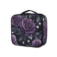 thumbnail image 1 of FORMRS Travel Makeup Bag Large Capacity Train Case Cosmetic Organizer with Adjustable Dividers, Roses and Pearls, 1 of 8