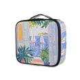 thumbnail image 1 of FORMRS Travel Makeup Bag Large Capacity Train Case Cosmetic Organizer with Adjustable Dividers, Seaside Boat, 1 of 8