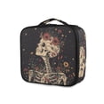 thumbnail image 1 of FORMRS Travel Makeup Bag Large Capacity Train Case Cosmetic Organizer with Adjustable Dividers, Skeleton with Flowers Pattern, 1 of 8