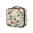 thumbnail image 1 of FORMRS Travel Makeup Bag Large Capacity Train Case Cosmetic Organizer with Adjustable Dividers, Small Strawberry Pattern, 1 of 8