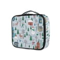 thumbnail image 1 of FORMRS Travel Makeup Bag Large Capacity Train Case Cosmetic Organizer with Adjustable Dividers, Snowy Christmas Pattern, 1 of 8