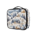 thumbnail image 1 of FORMRS Travel Makeup Bag Large Capacity Train Case Cosmetic Organizer with Adjustable Dividers, Snowy Winter, 1 of 8