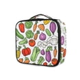 thumbnail image 1 of FORMRS Travel Makeup Bag Large Capacity Train Case Cosmetic Organizer with Adjustable Dividers, Vegetables Pattern, 1 of 8