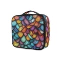 thumbnail image 1 of FORMRS Travel Makeup Bag Large Capacity Train Case Cosmetic Organizer with Adjustable Dividers, Vibrant Dragon Scales Pattern, 1 of 8