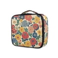 thumbnail image 1 of FORMRS Travel Makeup Bag Large Capacity Train Case Cosmetic Organizer with Adjustable Dividers, Vibrant Flowers Pattern, 1 of 8