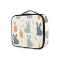 thumbnail image 1 of FORMRS Travel Makeup Bag Large Capacity Train Case Cosmetic Organizer with Adjustable Dividers, Whimsical Rabbits, 1 of 8