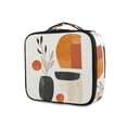 thumbnail image 1 of FORMRS Travel Makeup Bag Large Capacity Train Case Cosmetic Organizer with Adjustable Dividers, White Abstract Shapes, 1 of 8