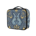 thumbnail image 1 of FORMRS Travel Makeup Bag Large Capacity Train Case Cosmetic Organizer with Adjustable Dividers, Yellow Forest Pattern, 1 of 8