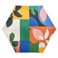 thumbnail image 1 of FORMRS Travel Umbrella Folding Auto Open Close Windproof Rain UV Protection, Abstract Plants, 1 of 8