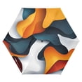 thumbnail image 1 of FORMRS Travel Umbrella Folding Auto Open Close Windproof Rain UV Protection, Abstract Wavy, 1 of 8