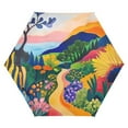 thumbnail image 1 of FORMRS Travel Umbrella Folding Auto Open Close Windproof Rain UV Protection, Art Path, 1 of 8